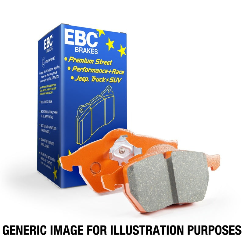 EBC 13-19 Ford Fiesta ST 1.6L Turbo Orangestuff Rear Brake Pads