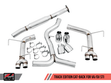 Cargar imagen en el visor de la galería, AWE Tuning Subaru WRX/STI VA/GV Sedan Track Edition Exhaust - Chrome Silver Tips (102mm)