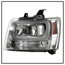 Cargar imagen en el visor de la galería, Spyder 07-14 Chevy Suburban/1500/2500/Tahoe V2 Projector Headlights Chrome PRO-YD-CSUB07V2-DRL-C