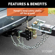 Cargar imagen en el visor de la galería, Curt Trailer Safety Chain Holder Bracket w/ 2in Shank