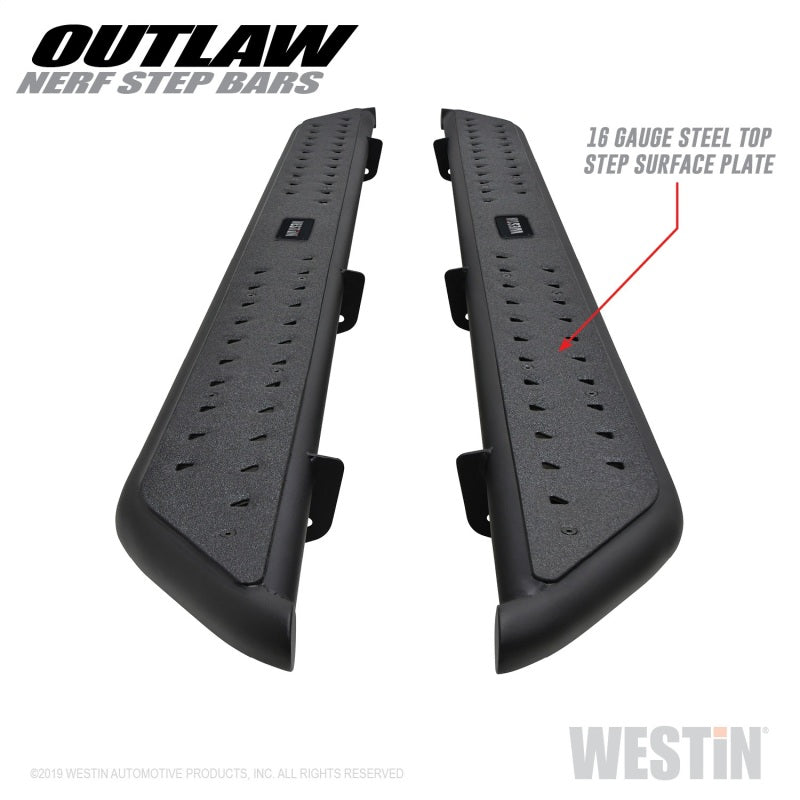 Westin 2019 Chevrolet/GMC Silverado/Sierro Crew Cab Outlaw Nerf Step Bars