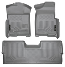 Load image into Gallery viewer, Husky Liners 09-12 Ford F-150 Super Crew Cab WeatherBeater Combo Gray Floor Liners