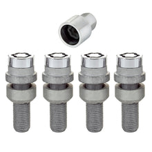 Cargar imagen en el visor de la galería, McGard Wheel Lock Bolt Set - 4pk. (Radius Seat) M14X1.5 / 17mm Hex / 28.2mm Shank Length - Chrome