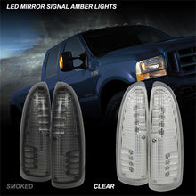 Load image into Gallery viewer, xTune Ford Superduty F250-F650 03-07 Amber LED Mirror Signal Lens - Smoke ACC-LED-FDSD99-MR-SM