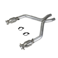 Cargar imagen en el visor de la galería, BBK 11-14 Mustang 3.7 V6 Short Mid X Pipe With Catalytic Converters 2-1/2 For BBK Long Tube Headers