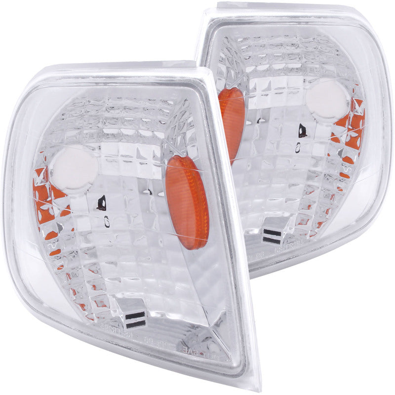 ANZO Corner Lights 1997-2003 Ford F-150 Euro Corner Lights Chrome w/ Amber Reflector
