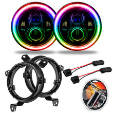 Cargar imagen en el visor de la galería, Oracle Jeep Wrangler JL/Gladiator JT 7in. High Powered LED Headlights (Pair) ColorSHIFT