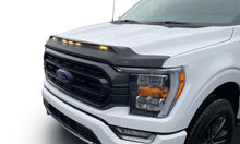 Cargar imagen en el visor de la galería, AVS 21-22 Ford F-150 (Excl. Tremor/Raptor) Aeroskin Low Profile Hood Shield w/ Lights - Black