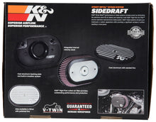 Cargar imagen en el visor de la galería, K&amp;N Street Metal Intake System for 02-06 Harley Davidson Road King F/I 88cl Side Draft Dyna/Softail