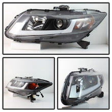 Cargar imagen en el visor de la galería, Spyder 12-14 Honda Civic (Excl. 2014 Coupe) Projector Headlights Lgtbr DRL Black PRO-YD-HC12-DRL-BK