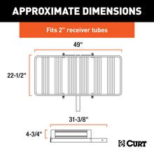 Cargar imagen en el visor de la galería, Curt 49in x 22-1/2in Basket-Style Aluminum Cargo Carrier