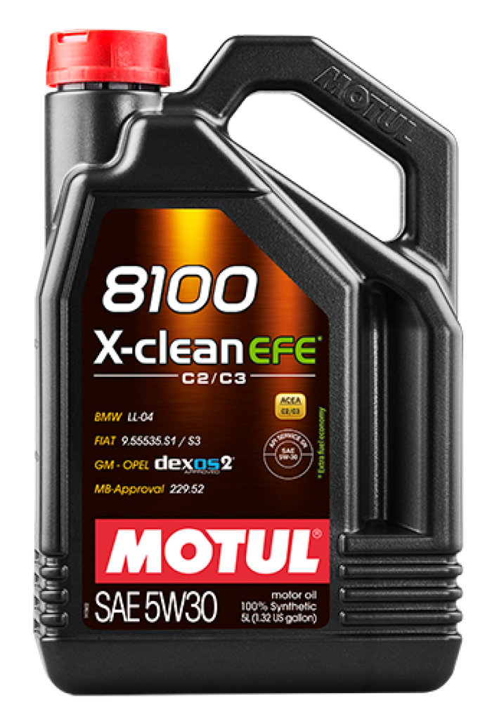 Motul 5L Synthetic Engine Oil 8100 5W30 X-Clean EFE