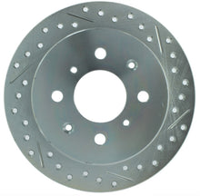 Cargar imagen en el visor de la galería, StopTech Select Sport 92-00 Honda Civic Drilled/Slotted Vented 1-Piece Rear Driver Side Brake Rotor