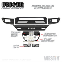 Cargar imagen en el visor de la galería, Westin 16-19 Chevy/GMC  Silverado/Sierra 1500 Pro-Mod Front Bumper