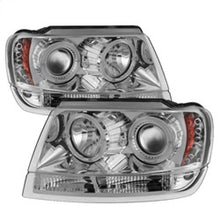 Cargar imagen en el visor de la galería, Spyder Jeep Grand Cherokee 99-04 Projector Headlights LED Halo LED Chrm - PRO-YD-JGC99-HL-C