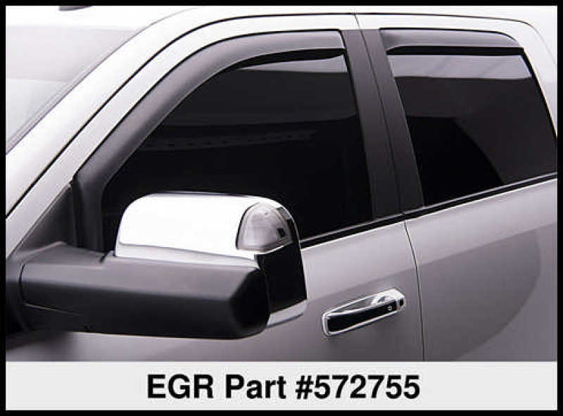 EGR 09-13 Dodge Ram 1500/2500/3500 Crew Cab In-Channel Window Visors - Set of 4 - Matte (572755)