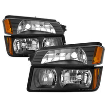 Cargar imagen en el visor de la galería, xTune 02-06 Chevy Avalanche w/Cladding OEM Bumper Light &amp; Headlights - (BLACK) (HD-JH-CAVA02-SET-BK)