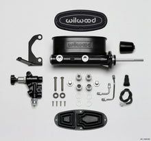 Cargar imagen en el visor de la galería, Wilwood HV Tandem M/C Kit w L/H Bracket &amp; Prop Valve - 15/16in Bore Black-W/Pushrod