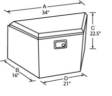 Cargar imagen en el visor de la galería, Lund Universal Aluminum Trailer Tongue Storage Box - Black