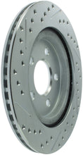 Cargar imagen en el visor de la galería, StopTech Select Sport 05-10 Ford Mustang GT Slotted and Drilled Rear Left Rotor