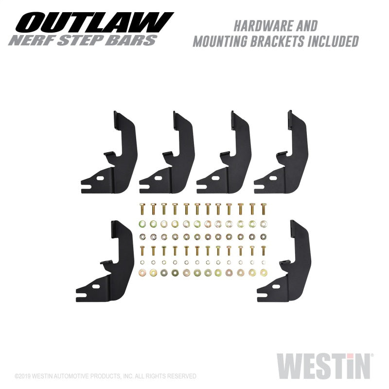 Westin 2019 Chevrolet/GMC Silverado/Sierro Crew Cab Outlaw Nerf Step Bars