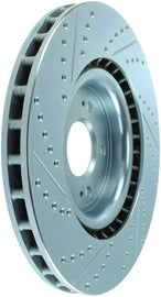 StopTech Select Sport 08-11 Mitsubishi Evo X Slotted and Drilled Left Front Rotor