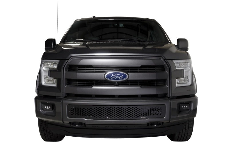 Putco 15-17 Ford F-150 - Stainless Steel Black Punch Design Bumper Grille Inserts