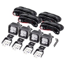 Cargar imagen en el visor de la galería, Go Rhino LED Lighting - Set of Four 3in LED Cube Lights Blk