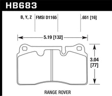 Cargar imagen en el visor de la galería, Hawk 08 Range Rover Sport LE / 06-09 Supercharged LTS Front Brake Pads
