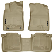 Cargar imagen en el visor de la galería, Husky Liners 2012 Toyota Camry WeatherBeater Combo Tan Floor Liners