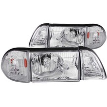 Cargar imagen en el visor de la galería, ANZO 1987-1993 Ford Mustang Crystal Headlights Chrome w/ Corner Lights 2pc