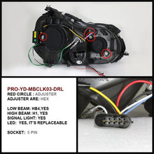 Cargar imagen en el visor de la galería, Spyder Mercedes Benz CLK 03-09 Projector Halogen Model- LED Halo DRL Blk PRO-YD-MBCLK03-DRL-BK