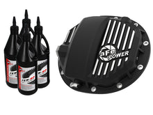 Cargar imagen en el visor de la galería, aFe Pro Series AAM 9.5/9.76 Rear Diff Cover Black w/Mach Fins &amp; Oil 14-19 GM Silverado/Sierra 1500