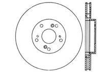 Cargar imagen en el visor de la galería, StopTech 06-08 Honda Civic Si Cross Drilled Right Front Rotor