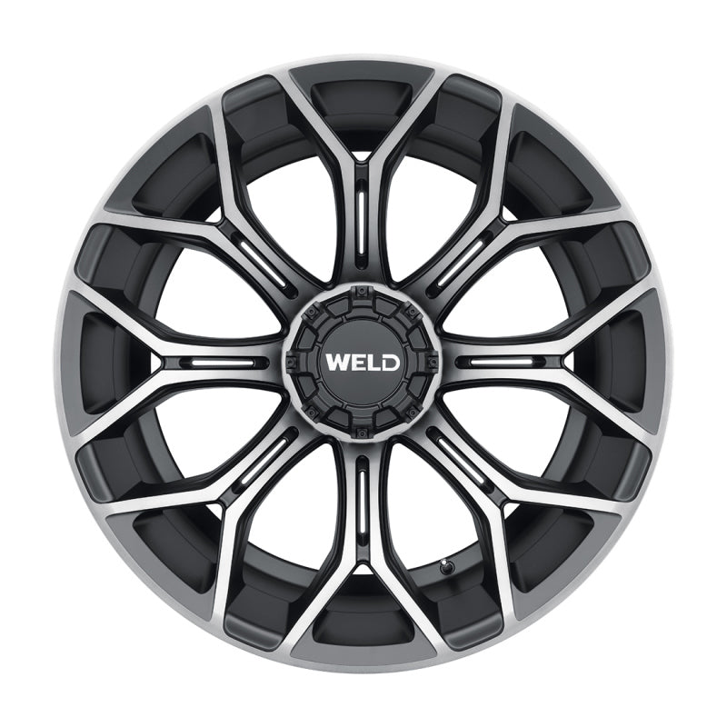 Weld Off-Road W112 22X12 Gradient 6X135 6X139.7 ET-44 BS4.75 Satin Black w/ Machine Lip DDT 106.1