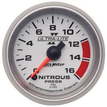 Cargar imagen en el visor de la galería, Autometer Ultra-Lite II 2 1/16in FSE 0 - 1600 PSI Nitrous Pressure Gauge