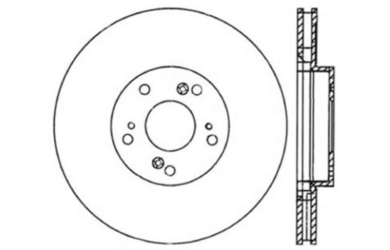 StopTech 06-08 Honda Civic Si Cross Drilled Left Front Rotor