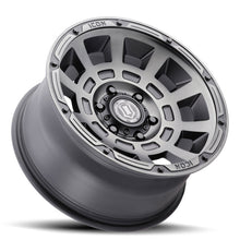 Cargar imagen en el visor de la galería, ICON Thrust 17x8.5 6x5.5 0mm Offset 4.75in BS 106.1mm Bore Smoked Satin Black Wheel