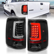 Cargar imagen en el visor de la galería, ANZO 2004-2006 Ford F-150 LED Tail Lights w/ Light Bar Black Housing Clear Lens