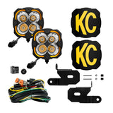 KC HiLiTES 18-23 Jeep JL/JT/4xe FLEX ERA 4 2-Light Sys Pillar Mount (80W Spot Beam)