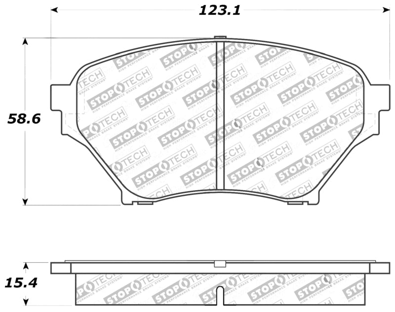 StopTech Performance 01-05 Miata w/ Sport Suspension Front Brake Pads D890