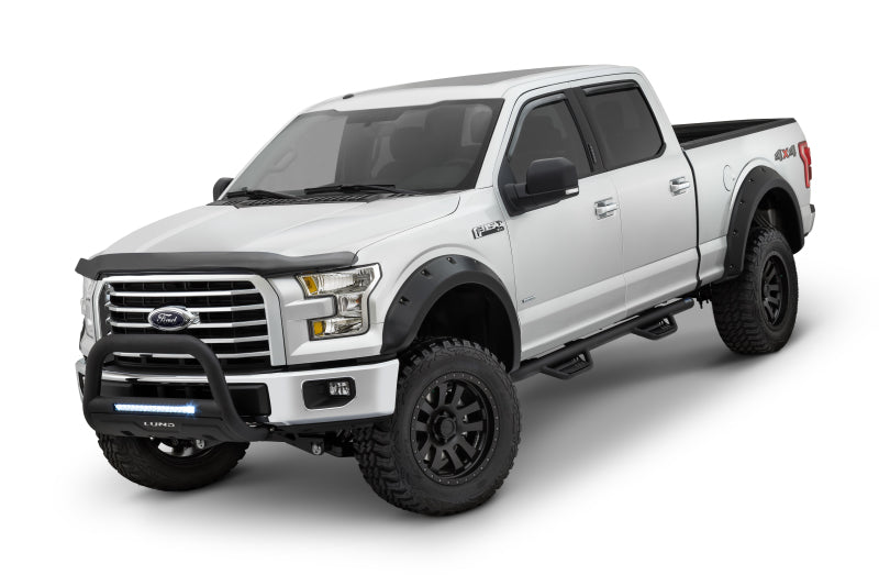 Lund 09-14 Ford F-150 (Excl Raptor) RX-Rivet Style Smooth Elite Series Fender Flares - Black (4 Pc.)