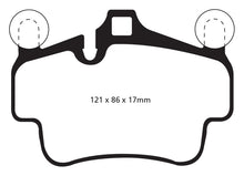 Cargar imagen en el visor de la galería, EBC 07-08 Porsche 911 (997) (Cast Iron Rotor only) 3.6 Carrera 2 Bluestuff Front Brake Pads