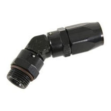 Cargar imagen en el visor de la galería, Fragola -8AN x 45 Degree x 3/4-16 (8) Hose End - Black