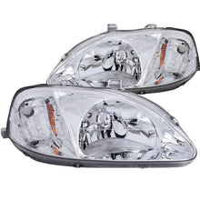 Cargar imagen en el visor de la galería, ANZO 1999-2000 Honda Civic Crystal Headlights Chrome