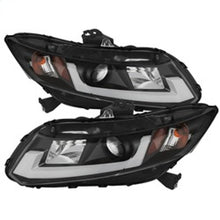 Cargar imagen en el visor de la galería, Spyder 12-14 Honda Civic (Excl. 2014 Coupe) Projector Headlights Lgtbr DRL Black PRO-YD-HC12-DRL-BK