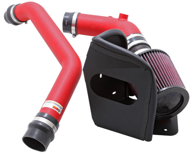 K&N 08-09 Mitsubishi Evo X Wrinkle Red Typhoon Short Ram Intake