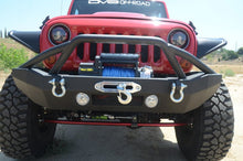 Cargar imagen en el visor de la galería, DV8 Offroad 07-18 Jeep Wrangler JK/JL FS-14 Mid Length Steel Front Bumper w/ Fog Lights &amp; LED Lights