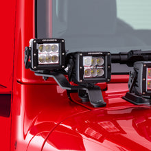 Cargar imagen en el visor de la galería, Go Rhino 18-20 Jeep Wrangler JL/JLU/Gladiator JT Light Mount - Two 3in Cubes Offset