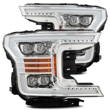 Cargar imagen en el visor de la galería, AlphaRex 18-19 Ford F-150 NOVA LED Projector Headlights Plank Style Chrome w/ActivLight/Seq Signal